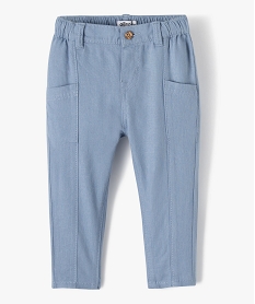 GEMO Pantalon bébé garçon élégant en lin Bleu