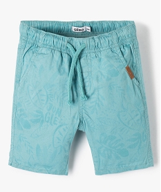 bermuda en toile a taille elastiquee bebe garcon bleuD420801_1