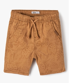 GEMO Bermuda en toile à taille élastiquée bébé garçon marron standard