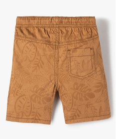 bermuda en toile a taille elastiquee bebe garcon brun shortsD420901_3