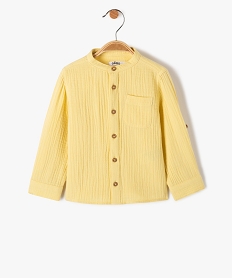 GEMO Chemise bébé garçon à manches longues en double gaze Jaune