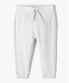 pantalon de jogging avec ceinture bord-cote bebe garcon gris joggingsD422301_1