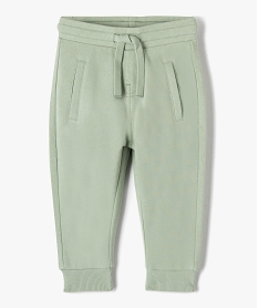 pantalon de jogging avec ceinture bord-cote bebe garcon vert joggingsD422401_1