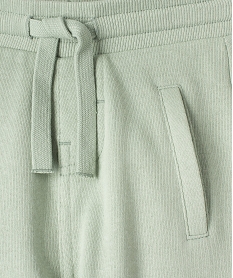 pantalon bebe garcon en maille avec ceinture bord-cote vertD422401_2