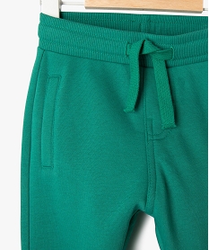 pantalon de jogging avec ceinture bord-cote bebe garcon vert joggingsD422401_4
