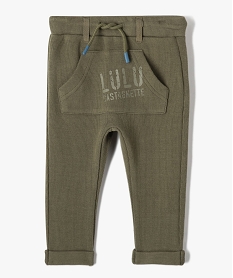 pantalon bebe garcon en maille - lulucastagnette vertD422701_4