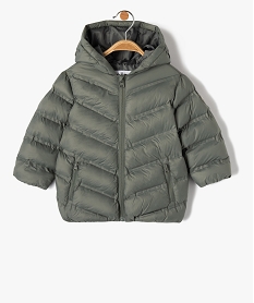 blouson bebe garcon a capuche matelassage epais vertD423301_1