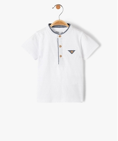 MARO COGNAC POLO BRIGHT WHITE 11:40309440051-Coton////