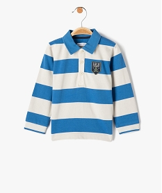 polo bebe garcon manches longues a rayures - lulucastagnette beigeD423801_4