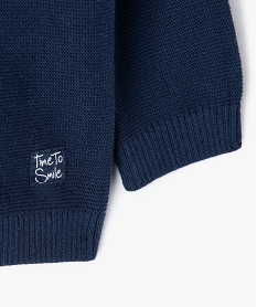 gilet bebe en maille a fermeture zippee navy giletsD423901_2