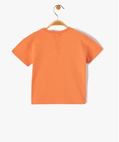 tee-shirt bebe garcon a manches courtes et imprime en relief orangeD424801_3