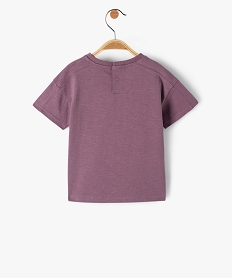 tee-shirt bebe garcon a manches courtes et imprime en relief violetD424901_3