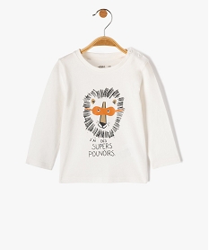 tee-shirt bebe garcon a manches longues avec motif beige tee-shirts manches longuesD426601_1