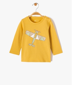 tee-shirt bebe garcon a manches longues avec motif jaune tee-shirts manches longuesD426901_1