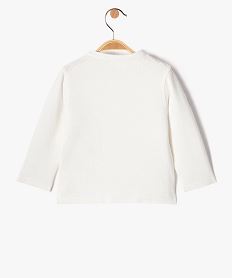 tee-shirt a manches longues col tunisien en maille nid dabeille bebe garcon beige tee-shirts manches longuesD427401_3