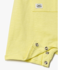 salopette courte bebe garcon en jersey de coton jauneD428001_2