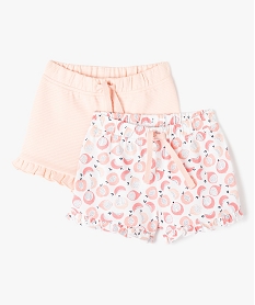 short en coton avec volants bebe fille (lot de 2) rose shortsD430001_1