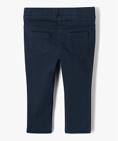 pantalon bebe fille slim uni a taille elastiquee bleu pantalons et jeansD431601_3