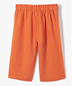pantalon bebe fille large en lin et viscose orange pantalonsD432601_3