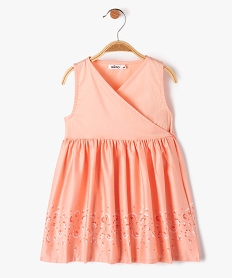 robe bebe fille portefeuille a motif fleuri orangeD435001_1