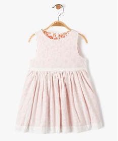 robe bebe fille a paillettes reversible blancD435301_2