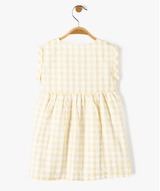 robe bebe fille rayee en voile de coton texture jaune robesD435801_3