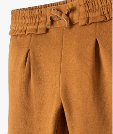 pantalon bebe fille a pinces en maille brun leggingsD436001_2