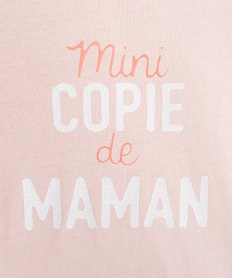 tee-shirt a manches longues a message bebe fille rose tee-shirts manches longuesD439001_2