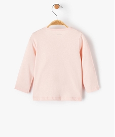 tee-shirt a manches longues a message bebe fille rose tee-shirts manches longuesD439001_3