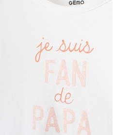 tee-shirt a manches longues a message bebe fille beige tee-shirts manches longuesD439101_2