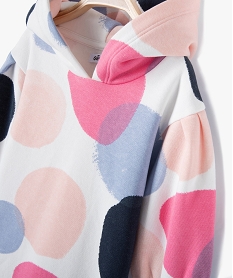 robe bebe fille en maille sweat douillette et imprimee multicolore robesD440301_2