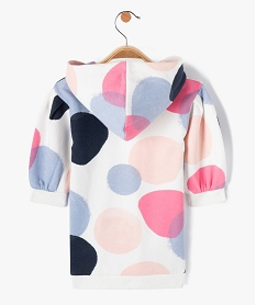robe bebe fille en maille sweat douillette et imprimee multicolore robesD440301_3