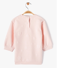 robe bebe fille en maille sweat fantaisie rose robesD440401_3