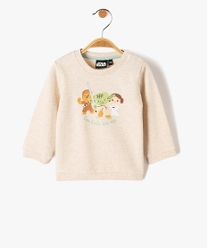 GEMO Sweat bébé en jersey molletonné imprimé - Star Wars Beige