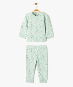 GEMO Pyjama bébé fille imprimé deux pièces Vert