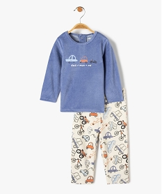 pyjama bebe 2 pieces mixmatch bimatiere motif voitures bleu pyjamas 2 piecesD441601_1