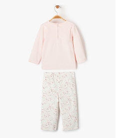 pyjama bebe fille en velours deux pieces rose pyjamas 2 piecesD441801_3