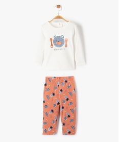 GEMO Pyjama bébé en jersey à motifs effet mix&match Beige