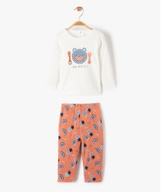 pyjama bebe en jersey a motifs effet mixmatch beigeD442101_1