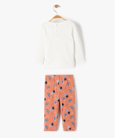 pyjama bebe en jersey a motifs effet mixmatch beigeD442101_4