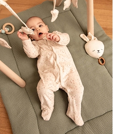 pyjama bebe en velours ouvert devant avec motifs etoiles beigeD443201_1