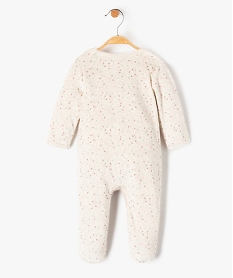 pyjama bebe en velours ouvert devant avec motifs etoiles beigeD443201_4