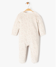 pyjama bebe en velours ouvert devant avec motifs etoiles beige pyjamas veloursD443201_4