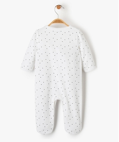 pyjama bebe en velours etoile a ouverture ventrale blanc pyjamas veloursD443501_3