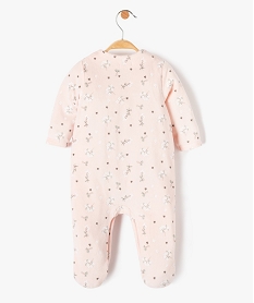 pyjama dors-bien bebe en velours fleuri ouverture devant rose pyjamas veloursD443701_3