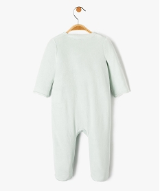pyjama bebe dors-bien en velours avec ouverture ventrale roseD443901_3