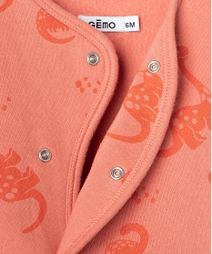 pyjama bebe dors-bien en jersey molletonne avec ouverture ventrale orangeD444001_2