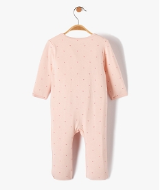 pyjama bebe dors-bien a ouverture croise et imprime cœurs rose pyjamas ouverture devantD444901_3