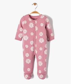 GEMO Pyjama bébé dors-bien à ouverture ventrale et imprimé fleuri Rose