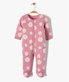 pyjama bebe dors-bien a ouverture ventrale et imprime fleuri roseD445001_1